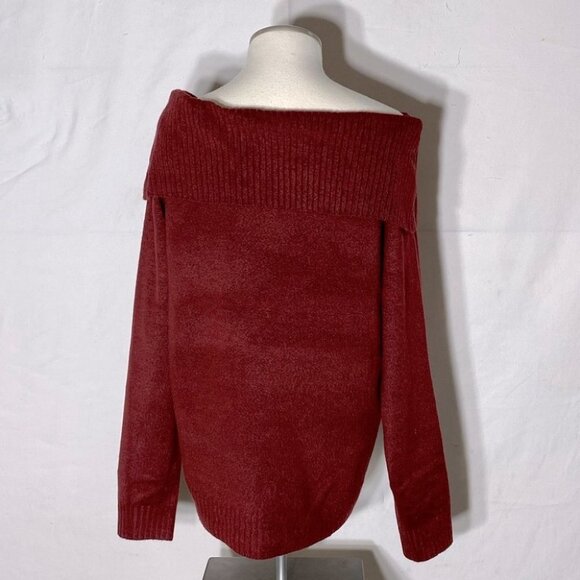 Heartloom Dark Rust Colour Off Shoulder Cowl Neck Sweater L - Picture 4 of 12
